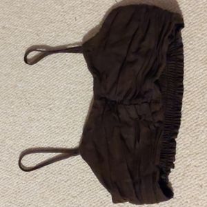 Brown ruched shirt